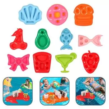 Надувной поднос для напитков в бассейне, плавающий держатель для напитков, поднос для прохладительных напитков со льдом I