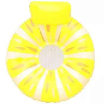 Надувной поплавок для бассейна с надувным матрасом, надувные кольца для плавания, водная игрушка на плоту, надувной водный гамак, летняя игрушка для бассейна, поплавковая игрушка для вечеринок 120*40cm жёлтый