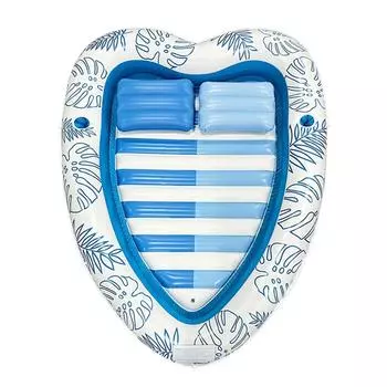 Надувной поплавок для загара в бассейне из ПВХ с подушкой One Size белый