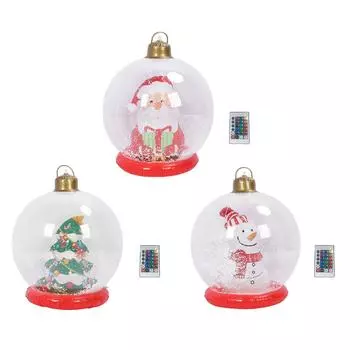 Надувной прозрачный рождественский шар с основанием из ПВХ, украшениями, внутренним декором, небьющийся подвесной рождественский снежный шар O Santa Ball