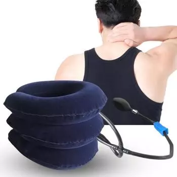 Надувной растяжитель для шеи, облегчение боли, поддерживающий снятие усталости, вытяжение шеи и шейного отдела, медицинские инструменты красный