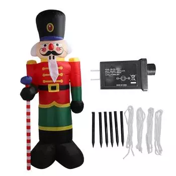 Надувной рождественский солдат 7,9 футов полиэфирное волокно многоразовый водонепроницаемый надувной солдат для улицы