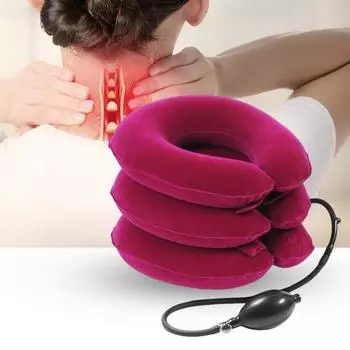 Надувной шейный растяжитель для снятия боли, декомпрессионный воздушный аппарат для вытяжения шеи, устройство, медицинские принадлежности красный