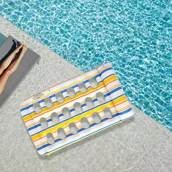 Надувной шезлонг для бассейна, поплавок, гамак для летнего пляжа Blue