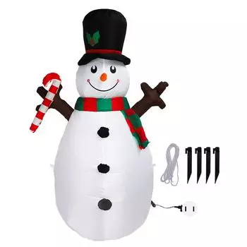 Надувной снеговик, рождественское украшение 5,2 фута со световыми эффектами, надувное украшение для улицы
