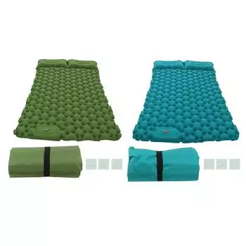 Надувной спальный коврик эргономичный надувной спальный коврик с ножным управлением и сумкой для хранения для офиса O Green