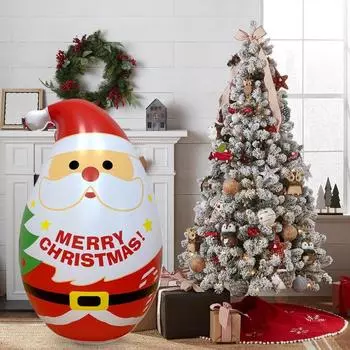 Надувной стакан Санта-Клауса, рождественский реквизит, гигантский рождественский надувной стакан, игрушка для дома, праздника, вечеринки, украшения красный