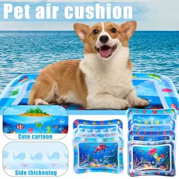 Надувной водный коврик для поглаживания, кольцо для плавания с морской жизнью, подушка для скалолазания, подушечка для поглаживания домашних животных One Size