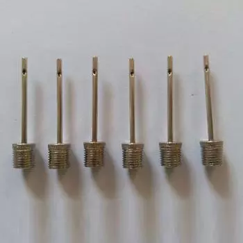 Надувные баскетбольные футбольные принадлежности с воздушной иглой из нержавеющей стали серебряный