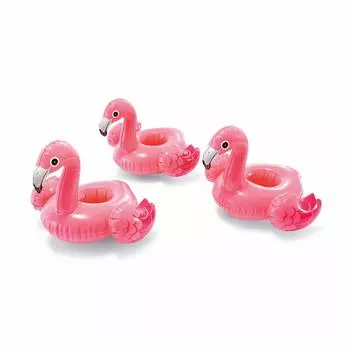 Надувные держатели для напитков Intex Floating Flamingo, 3 шт. в упаковке розовый
