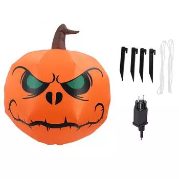 Надувные игрушки на Хэллоуин Тыква Зеленые глаза Встроенные светодиодные фонари Украшения на Хэллоуин Тыква для