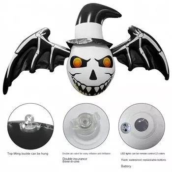 Надувные куклы из ПВХ на Хэллоуин Подарки на Хэллоуин Светящиеся надувные игрушки для вечеринок Надувные огни-призраки своими руками