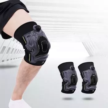 Надувные наколенники Баскетбольные наколенники Профессиональные спортивные наколенники Суставной мениск Под давлением Защита от столкновений Езда на велосипеде и езда 1pcs чёрный