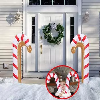 Надувные рождественские трости, леденец, воздушный шар, рождественские украшения для дома, рождественские украшения, уличный декор, подарки Navidad Noel