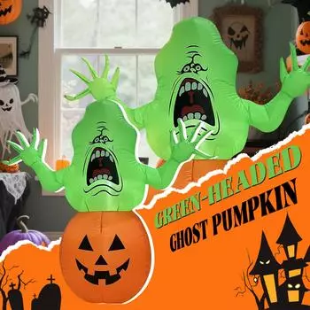 Надувные светящиеся украшения для вечеринки на Хэллоуин, украшения для дома, простые в установке и полные атмосферы One Size белый