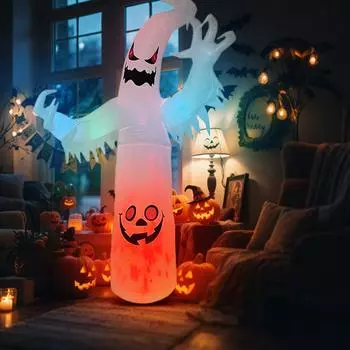 Надувные светящиеся украшения для вечеринки на Хэллоуин, украшения для дома, простые в установке и полные атмосферы One Size