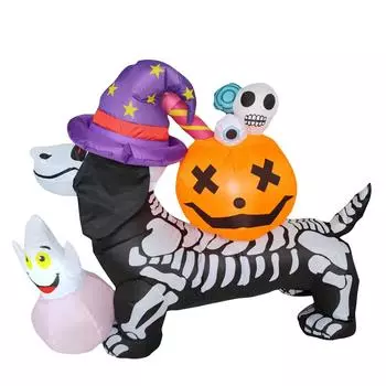 Надувные светящиеся украшения для вечеринки на Хэллоуин, украшения для дома, простые в установке и полные атмосферы One Size белый