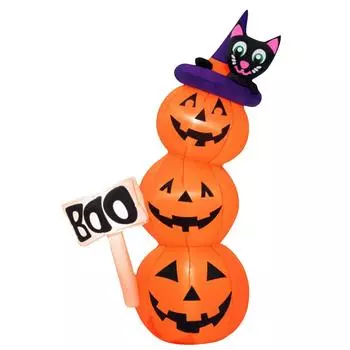 Надувные светящиеся украшения для вечеринки на Хэллоуин, украшения для дома, простые в установке и полные атмосферы One Size белый