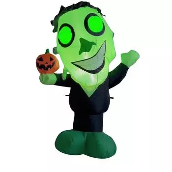 Надувные светящиеся украшения для вечеринки на Хэллоуин, украшения для дома, простые в установке и полные атмосферы One Size белый