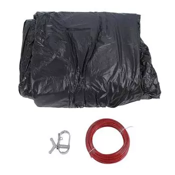 Надземный бассейн Зимний чехол Круглый бассейн Чехол с тросом лебедки Превосходная прочность Холодный УФ-устойчивый 457x457cm / 179.9x179.9in