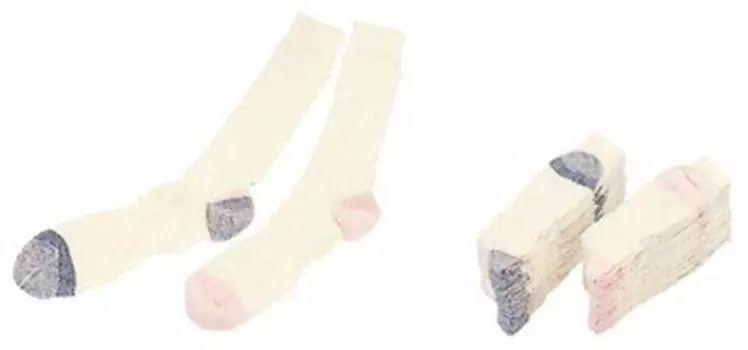 Nagaileben socks Beige (12 pairs) SS-588 (M)