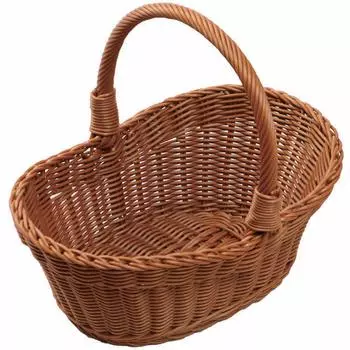Nagao Basket Washable Bread Basket Oval Shape 30cm 01046130 коричневый