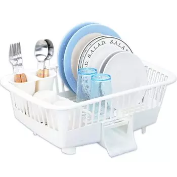 Nagao Drainer White with water flowing vertical made in water through basket Basket, tray, type, 44.5x32x15.5cm, Japan, белый