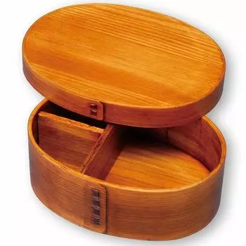 Nagao Magewappa Bento Oval 1 с разделителями FH01 Коробка, Тип, Ярус, Лак,