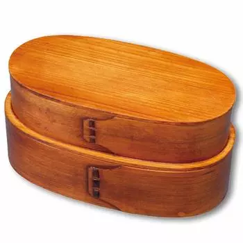 Nagao Magewappa Bento Oval 2 Без разделителей FH02 Коробка, Тип, Ярусы, Лак,
