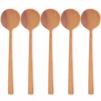 Nagao Sao Wood Table Spoon Set of 5 Nature Wooden 17.0cm MLASS-40-SW