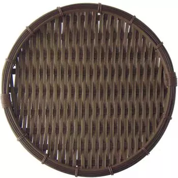 Nagao Shallow Solid Dishwasher Shallow Bon Vegetable Drying Zaru Zaru Commercial Use Colander, Shape, Brown, 27cm, Safe, Washable, Colander, Colander,