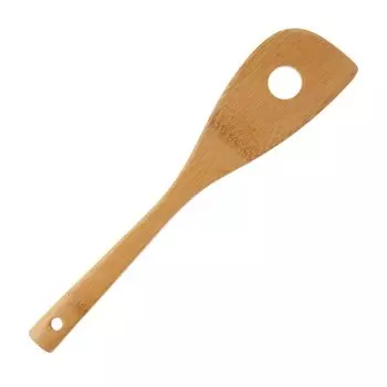 Nagao Spatula Moso Bamboo 30cm Perforated Wooden Made in Japan 18058