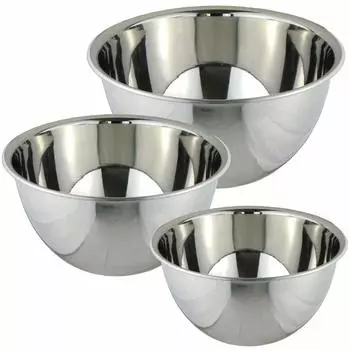 Nagao Tsubamesanjo Deep Bowl Set 20cm 23cm 26cm Stainless Steel Made in Japan 18-8