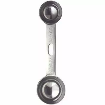 Nagao Tsubamesanjo Extra Thick Double Measuring Spoon, 0.3 fl oz (10 cc), 0.7 fl oz (20 cc), 18-8 Stainless Steel, Made in Japan