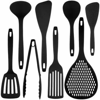 Nagao Tsubamesanjo Kitchen Tool 8 Full Made in Japan Set, Pieces, Set, Black,