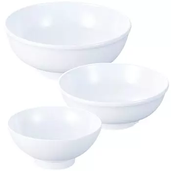 Nagao Unbreakable White Tableware Bowl Set of Special Large Average Made in Japan Tsubame-Sanjo 3, Size, Size, Size,
