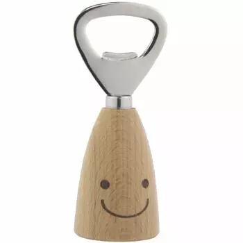 Nagao Wai Wai Kitchen Bottle Opener Stainless Steel Wooden Made in Japan 11.1cm WY-11