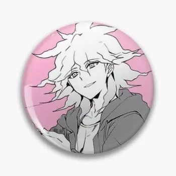 Nagito Komaeda мягкая пуговица, булавка, подарок, креативная милая женская ювелирная брошь, шляпа, воротник одежды, забавный металлический декор для влюбленных, мода
