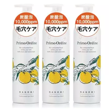 Nagomi Carbonated Spa Wash Густая газированная пена для умывания лица Газированная упаковка Высокая концентрация 10000 ppm производного витамина С Уход за порами 200 г x 3 бутылки