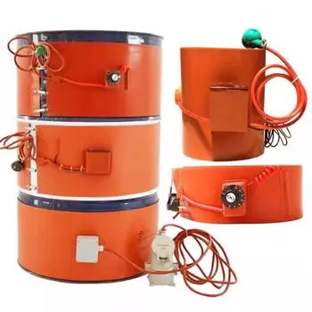 Нагреватель для бочек 110 В, 30–150 градусов по Цельсию, регулируемая температура, 55 галлонов, металл A