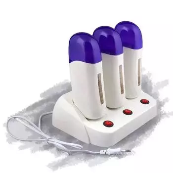 Нагреватель для депиляции с основанием, рулонный нагреватель для воска, грелка, многоразовый картридж с воском, машина для удаления волос, машина для плавления воска, инструмент для ухода за кожей