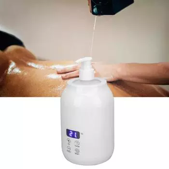 Нагреватель массажного масла Светодиодный дисплей Сенсорное управление Регулировка температуры Подогреватель бутылочек с эфирным маслом 110240 В UK Plug белый