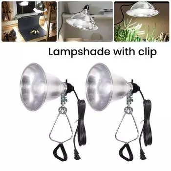 Нагревательная лампа для рептилий, лампа с зажимом, 300 Вт с алюминиевым отражателем, вилка стандарта США, универсальная настольная лампа, тепловая лампа для террариума, освещение для внутреннего выращивания S