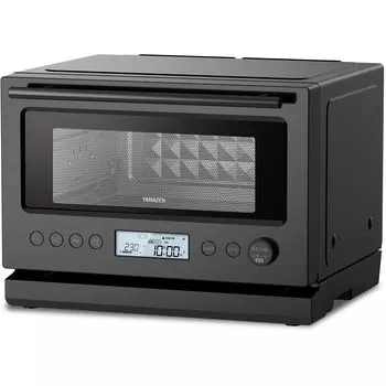 Нагревательная паровая микроволновая печь для приготовления на пару 22 л, плоский стол, функция тостов, автоматическое меню, 32 типа, простой уход, черный [Yamazen] YRT-F220ESV(В)