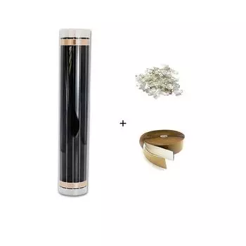 220 В нагревательная пленка и зажимная глина комбинированные 220 Вт/м2 инфракрасные нагревательные маты комплекты с аксессуарами малый размер экономия энергии 25cm*50cm