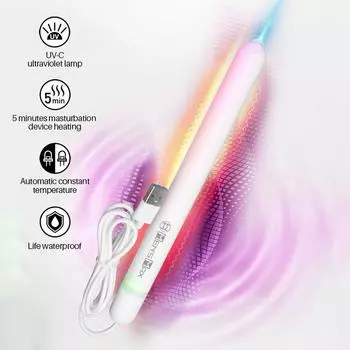 Нагревательный стержень и ультрафиолетовая лампа дезинфекции UV-C для карманной киски УФ-палочка для подогрева секс-игрушек, аксессуары one size