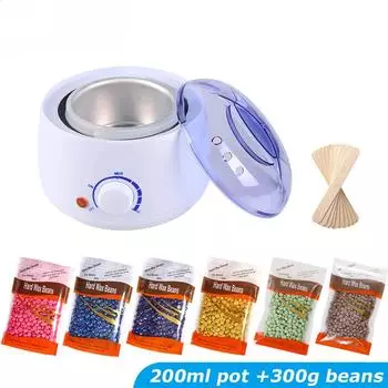 Нагреватель воска, грелка, машина для удаления волос, депиляция, эпилятор для погружения в воск, горшок с парафином и комплект деревянных палочек