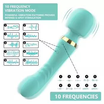 Нагревающийся двойной вибратор для женщин - Многоскоростной AV-массажер, Игрушки для взрослых для удовольствия и интимности, Водонепроницаемый стимулятор точки G