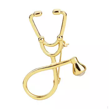 Нагрудная брошь, булавка, стетоскоп, декоративные украшения, подарок на неделю медсестры Gold Color