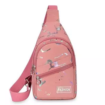 Нагрудная сумка через плечо, маленький рюкзак через плечо, сумка через плечо для женщин, нагрудная сумка, рюкзак через плечо для путешествий, спортивный рюкзак через плечо темно-розовый